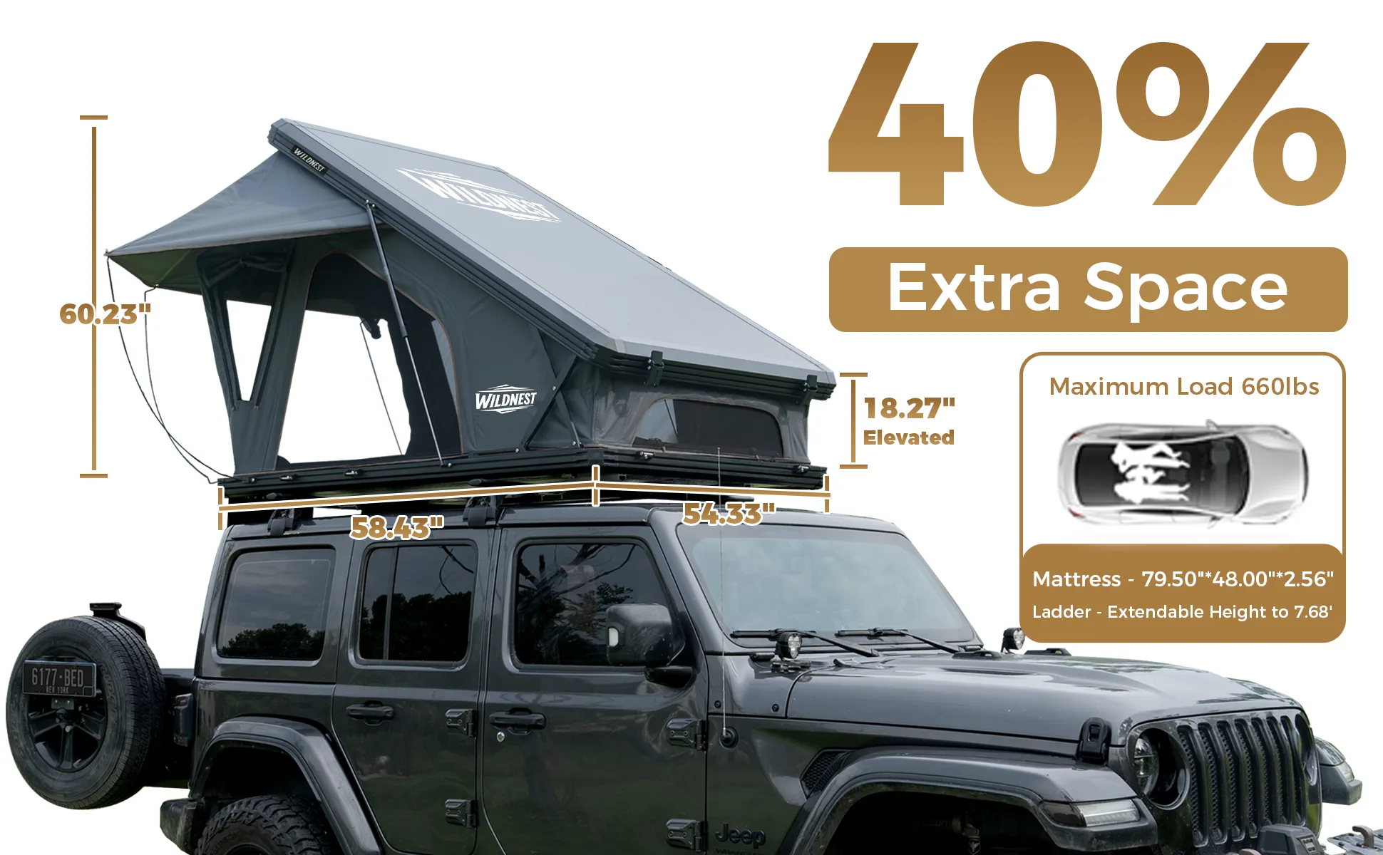 Aluminum Hard-Shell Rooftop Tent